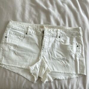 Off white denim shorts